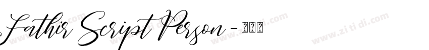 Fathir Script Person字体转换